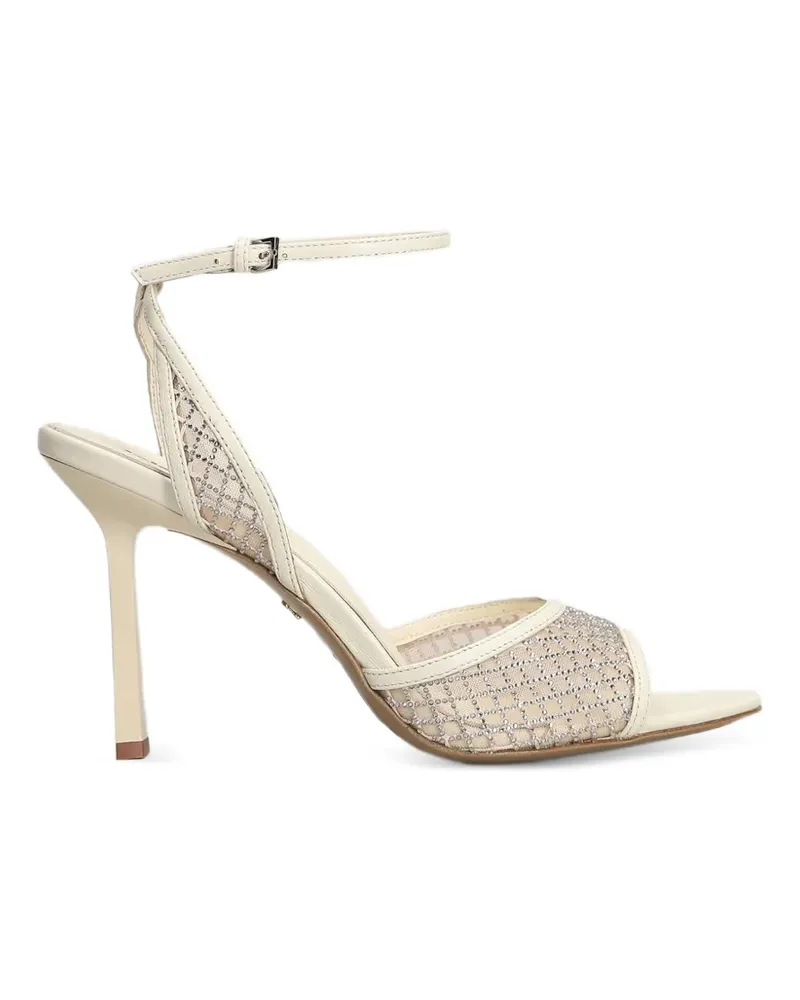Lola Cruz crystal-embellished mesh sandals - Nude Nude