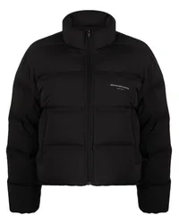 Alexander Wang Gefütterte Jacke mit Logo-Print Schwarz