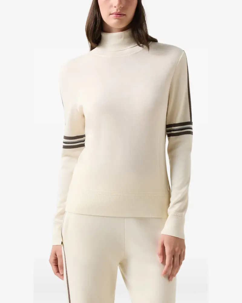 Bogner Louise Rollkragenpullover mit Streifen - Nude Nude