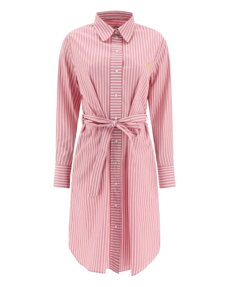 Inès de la Fressange Gestreiftes Midi-Hemdkleid mit Gürtel - Rosa Rosa