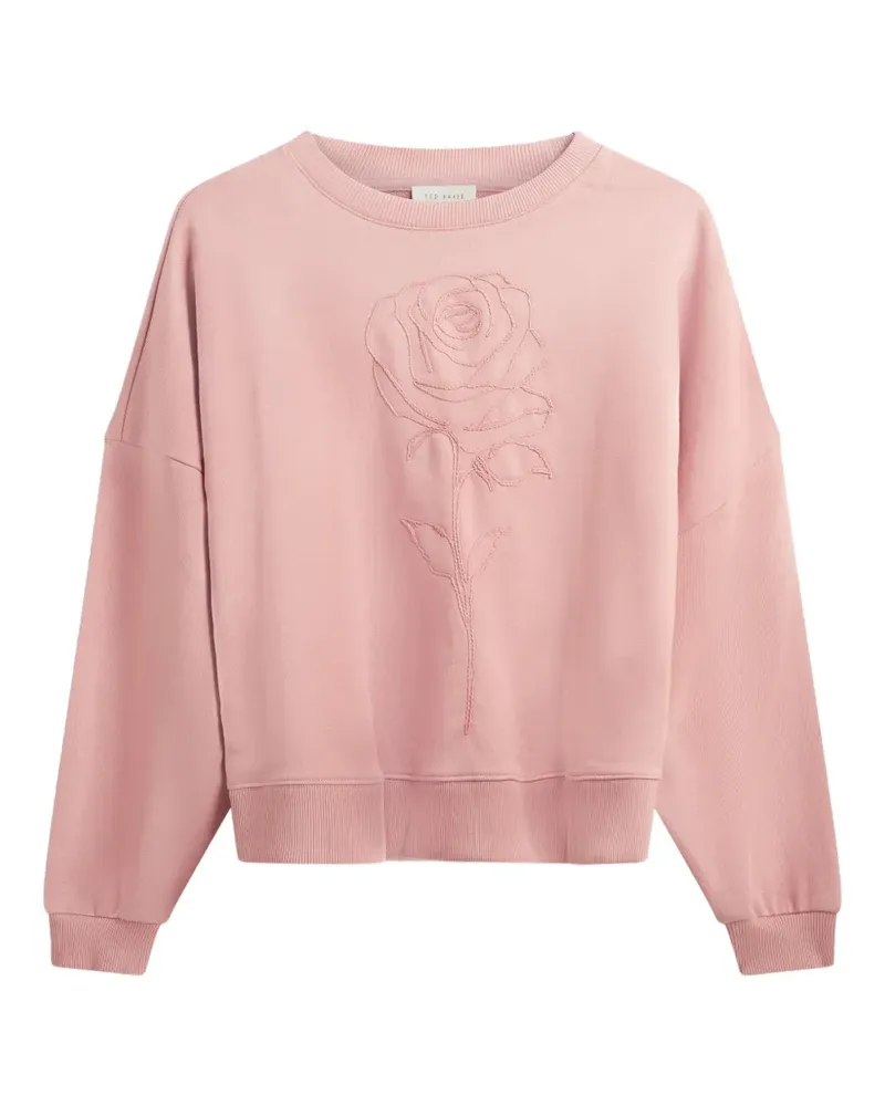 Ted Baker Marssia floral-embroidered sweatshirt - Rosa Rosa
