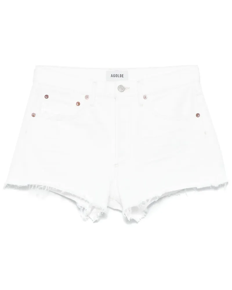 AGOLDE Klassische Jeans-Shorts - Weiß Weiß