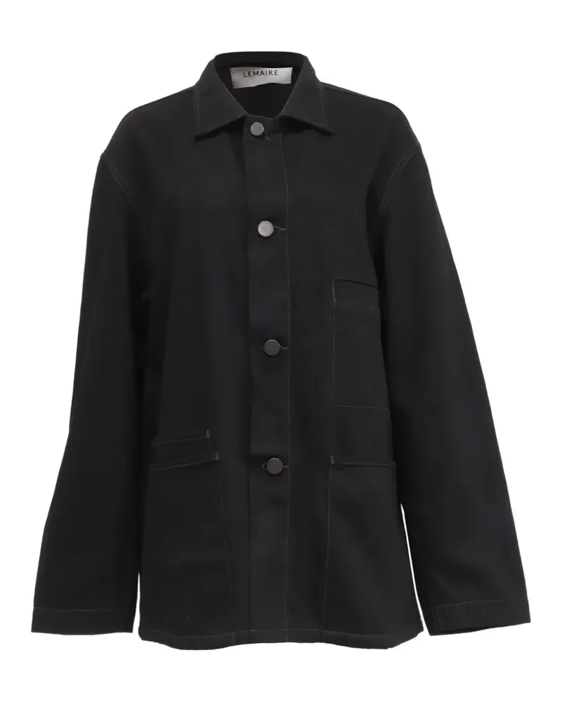 Christophe Lemaire workwear buttoned pocket jacket - Schwarz Schwarz