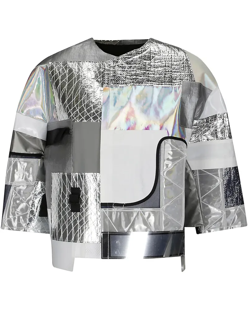 Junya Watanabe Patchwork-Jacke - Silber Silber