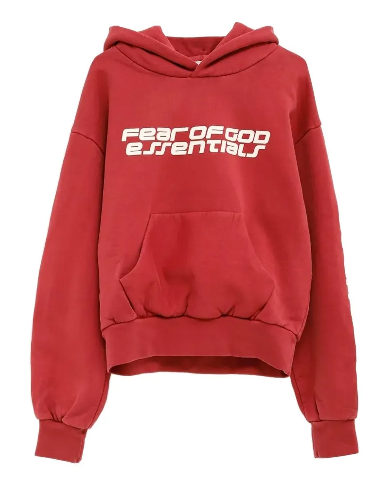Fear of God logo-print hoodie - Rot Rot