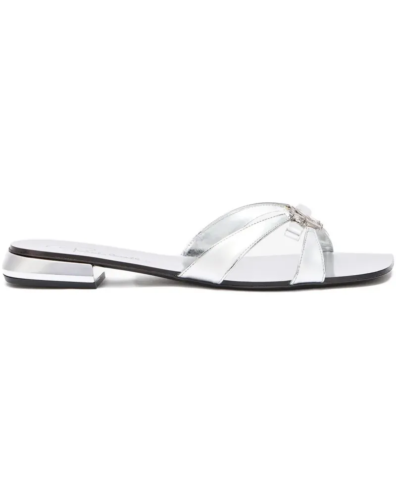 Roberto Cavalli Sandalen mit verzierten Riemen - Silber Silber