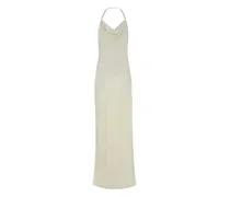 Maxikleid mit Kettenkragen - Nude