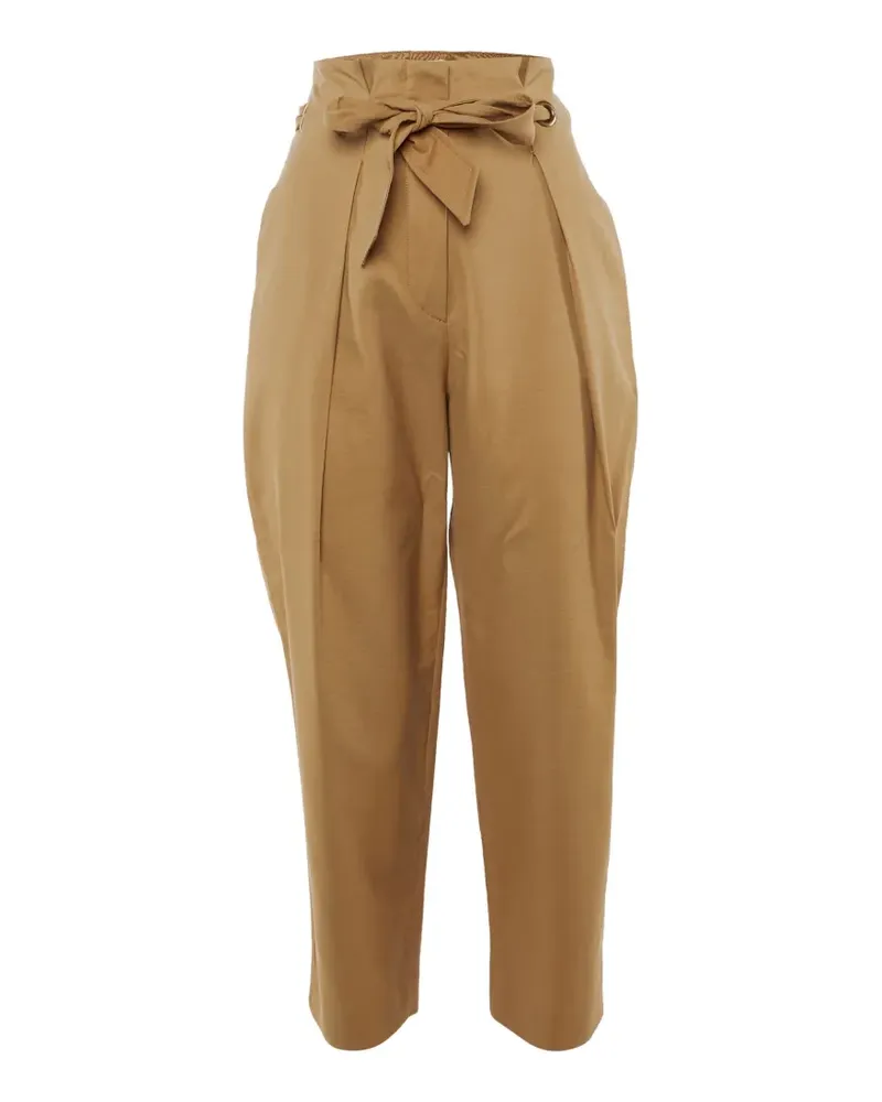 Max Mara Hose mit Paperbag-Taille - Braun Braun
