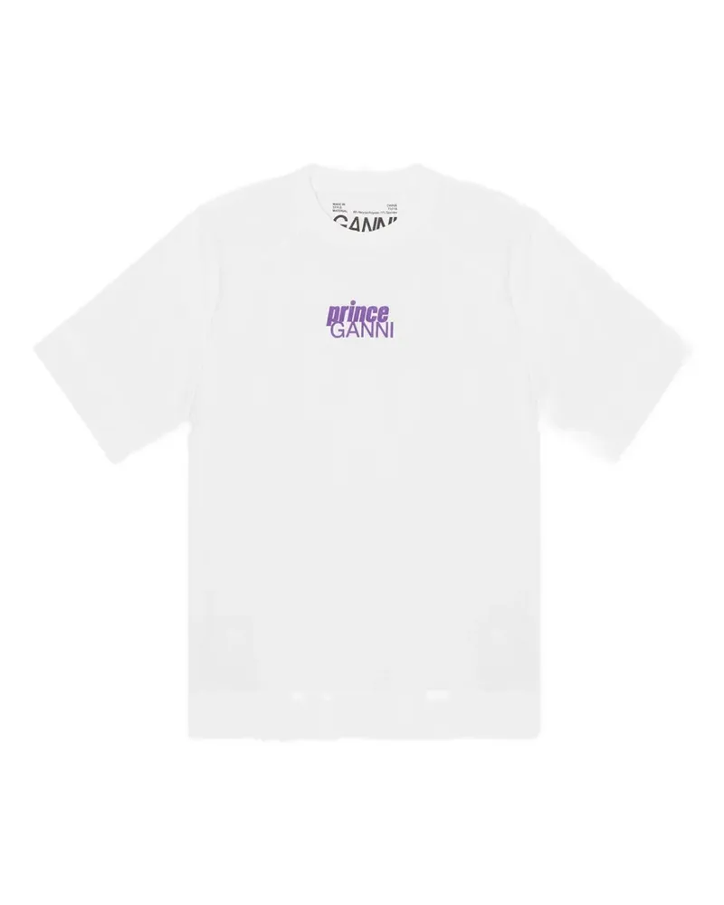 Ganni x Prince logo T-shirt - Weiß Weiß