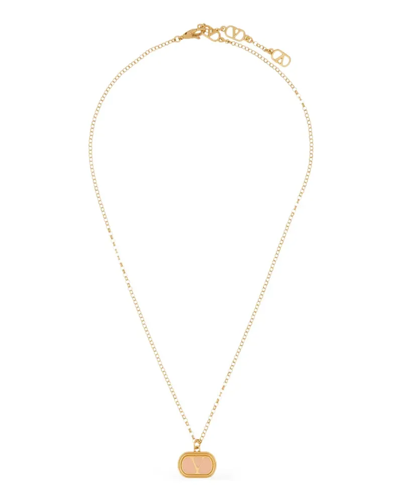 Valentino Garavani logo-pendant necklace - Gold Gold