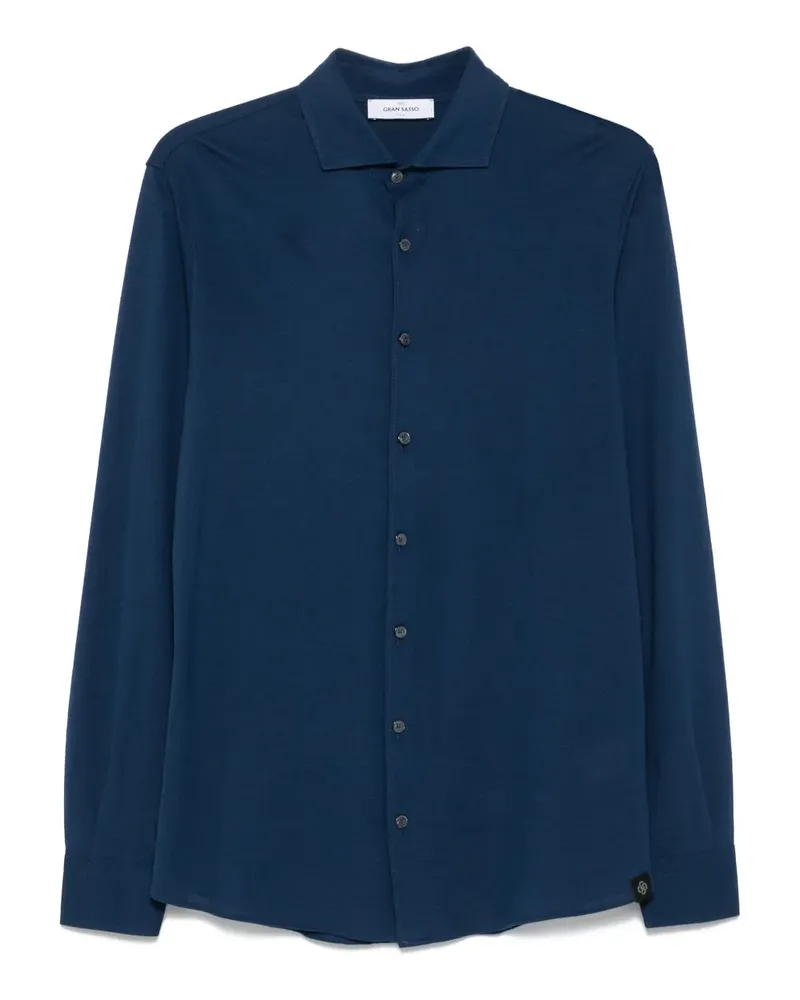 Gran Sasso Button-down-Hemd aus Baumwolle - Blau Blau