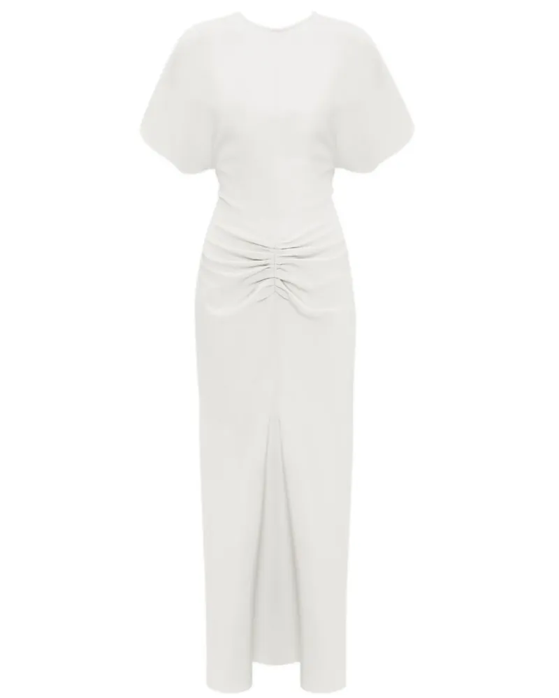 Victoria Beckham Kleid mit geraffter Taille - Weiß Weiß