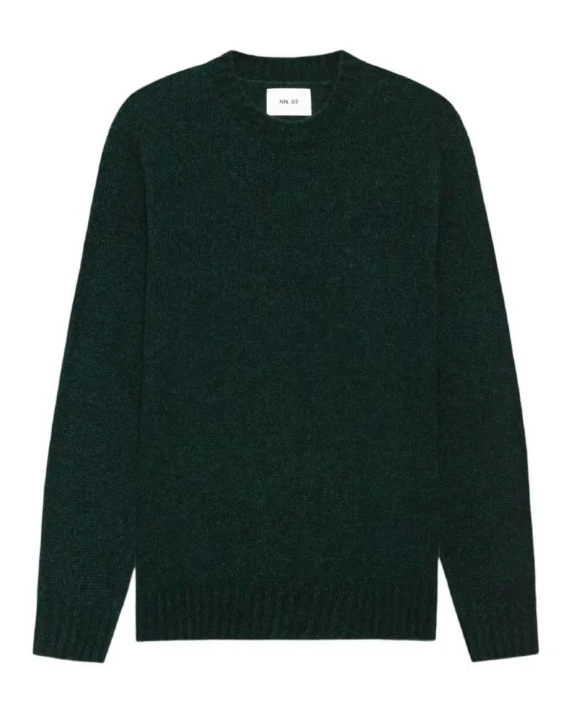 NN 07 Lee Pullover mit geripptem Besatz - Grün Grün