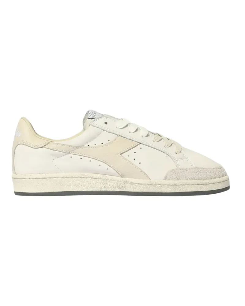 Diadora perforated panelled leather sneakers - Weiß Weiß