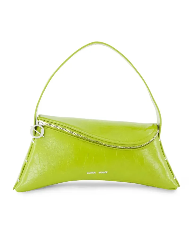 Samsøe & Samsøe Sadandy Schultertasche aus Leder - Grün Grün