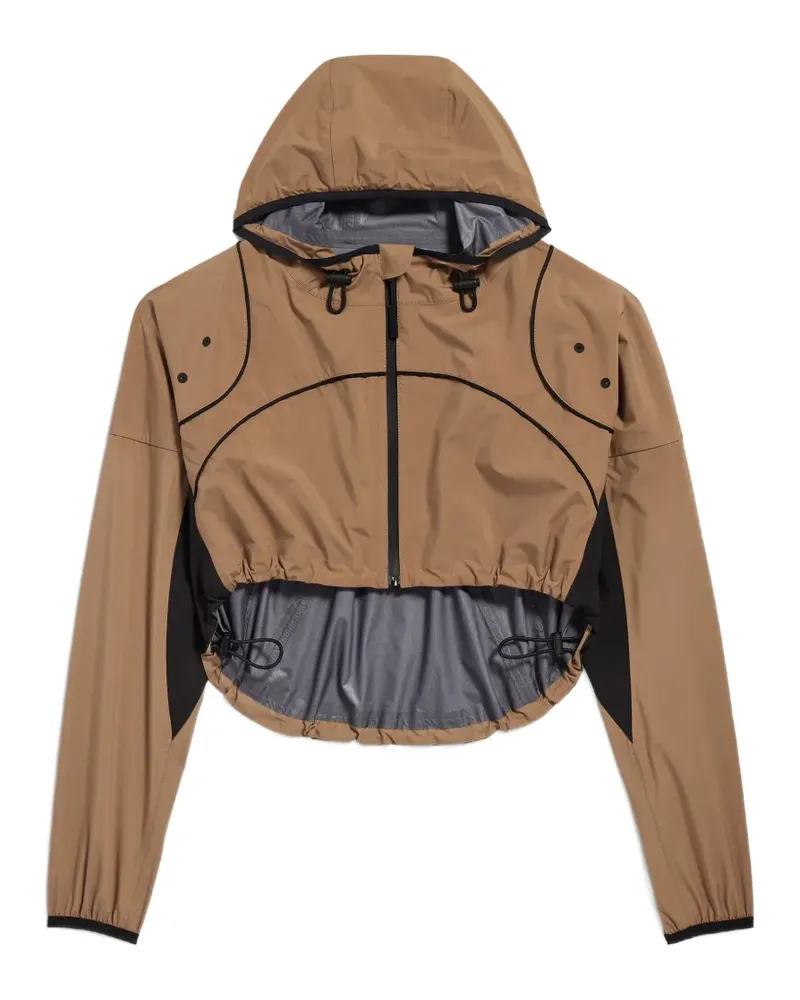 Balenciaga cropped hooded jacket - Nude Nude