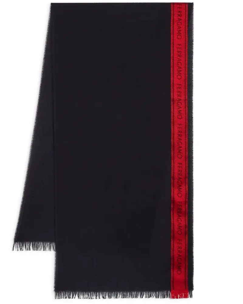 Ferragamo Schal in Colour-Block-Optik - Schwarz Schwarz