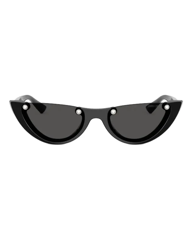 Jimmy Choo Beth Cat-Eye-Sonnenbrille mit Kristallen - Schwarz Schwarz