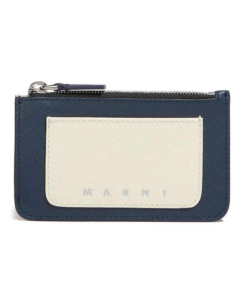 Marni Kartenetui mit Logo-Print - Blau Blau