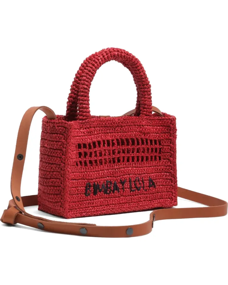 BIMBA Y LOLA logo-embroidered woven mini bag - Rot Rot