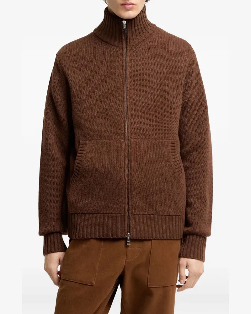 Moncler Cardigan mit Reißverschluss - Braun Braun