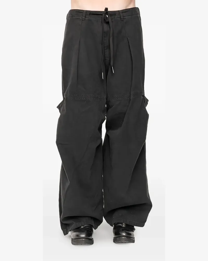 Andrea Ya'aqov Cargohose mit weitem Bein - Schwarz Schwarz