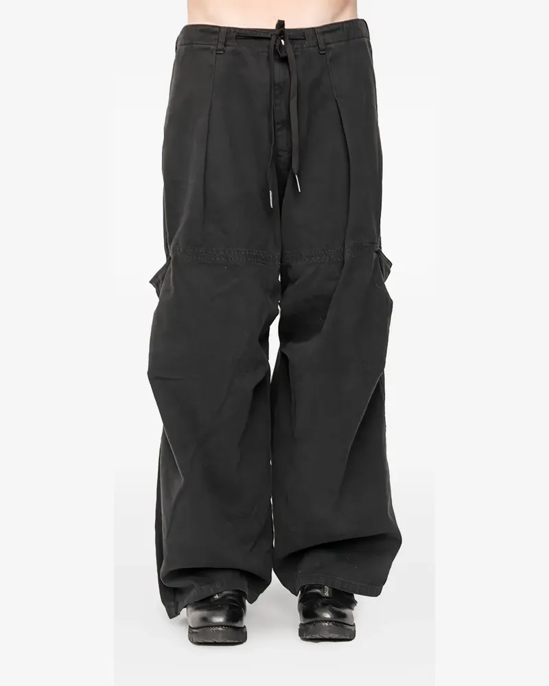 Andrea Ya'aqov cargo wide-leg trousers - Schwarz Schwarz