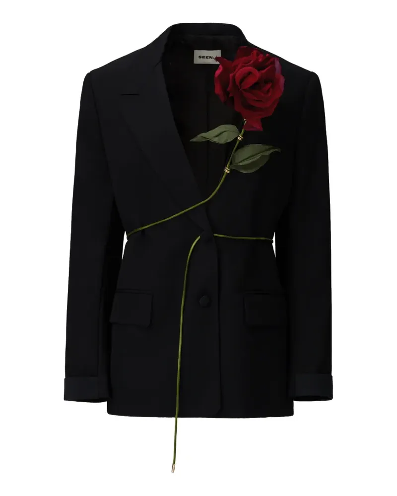 Seen Users Carnivorous Rose blazer - Schwarz Schwarz