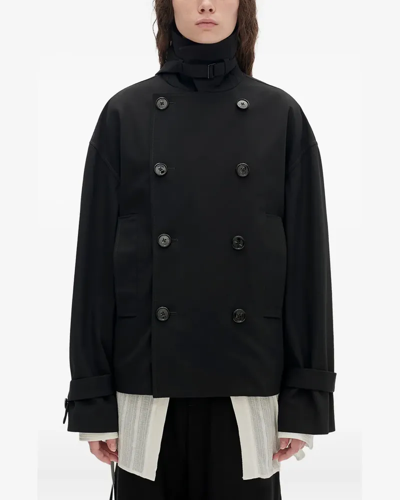 Ann Demeulemeester Doppelreihiger Leni Trenchcoat - Schwarz Schwarz