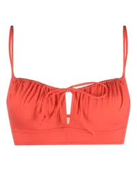 Ulla Johnson Gerafftes Bikinioberteil Orange