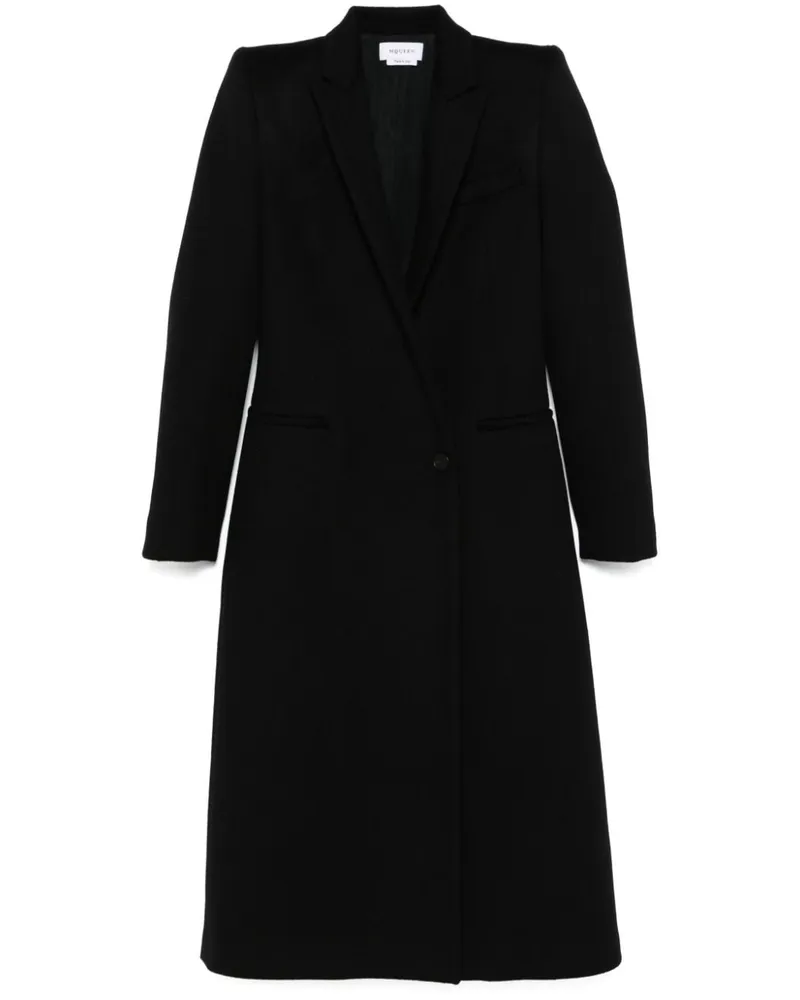 Alexander McQueen Mantel mit gestapelten Schultern - Schwarz Schwarz