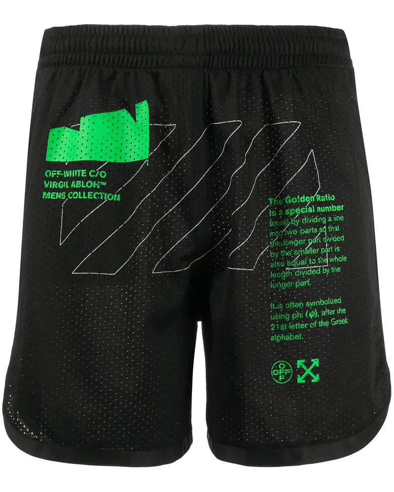 OFF-WHITE Shorts mit grafischem Print - Schwarz Schwarz