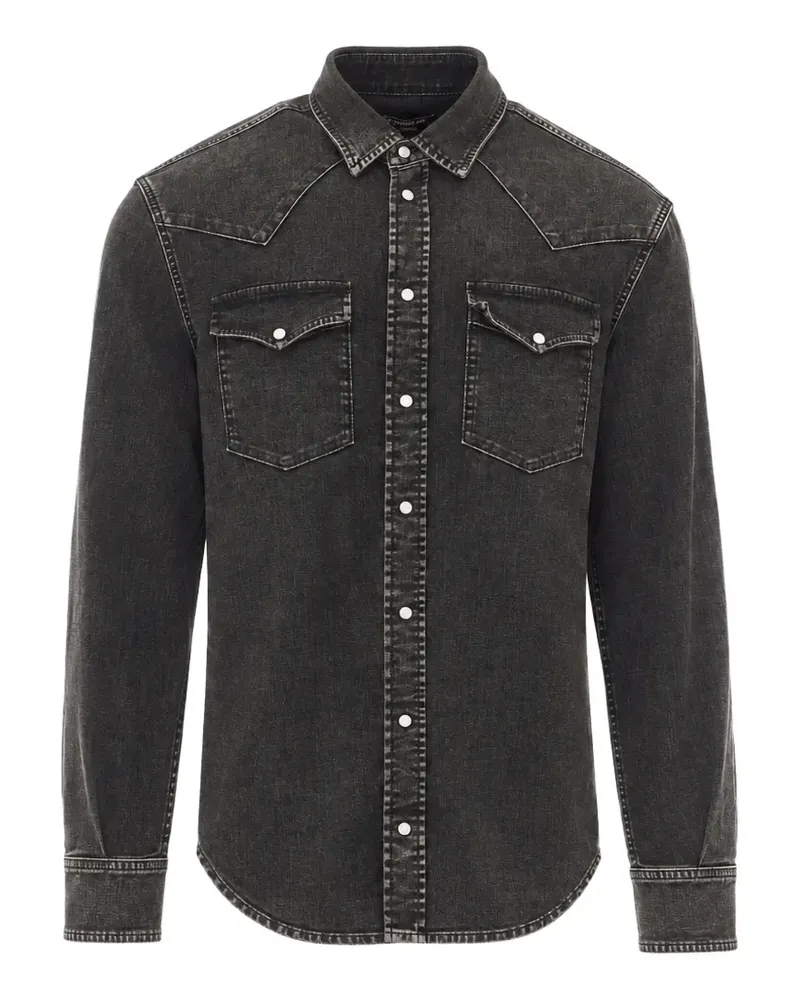 Dondup western-yoke denim shirt - Schwarz Schwarz