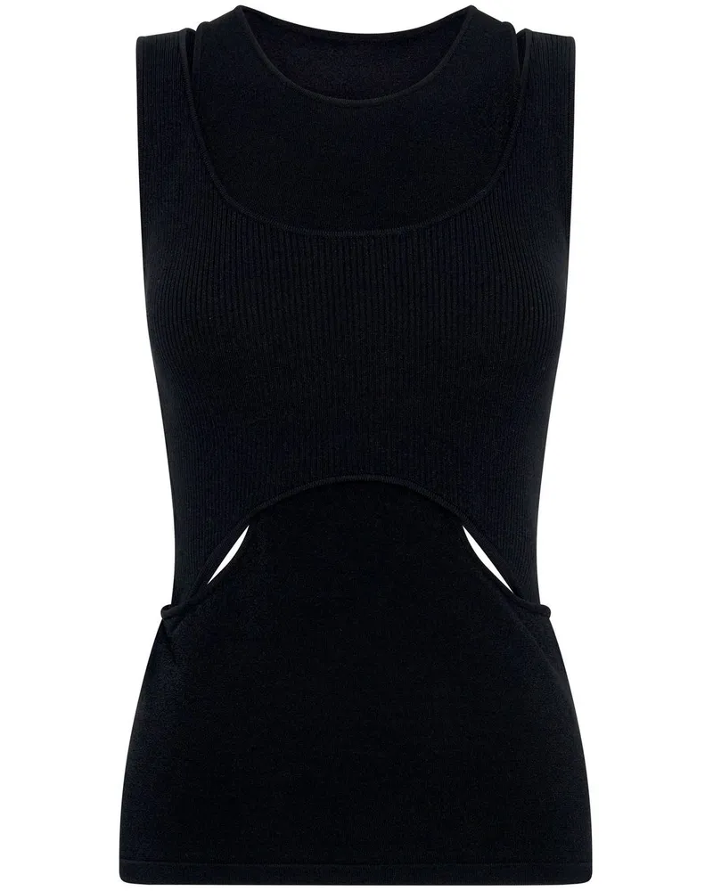 Dion Lee Top mit Cut-Outs - Schwarz Schwarz