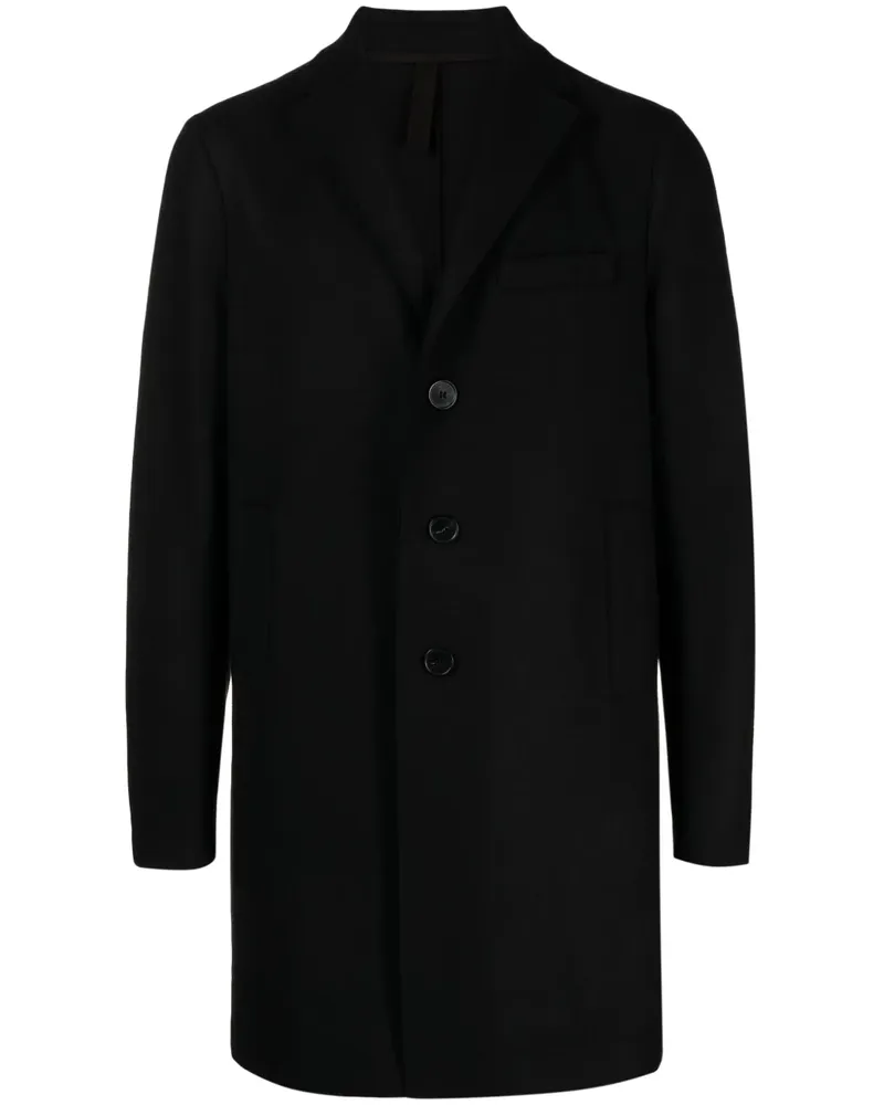 Harris Wharf London Mantel mit fallendem Revers - Schwarz Schwarz