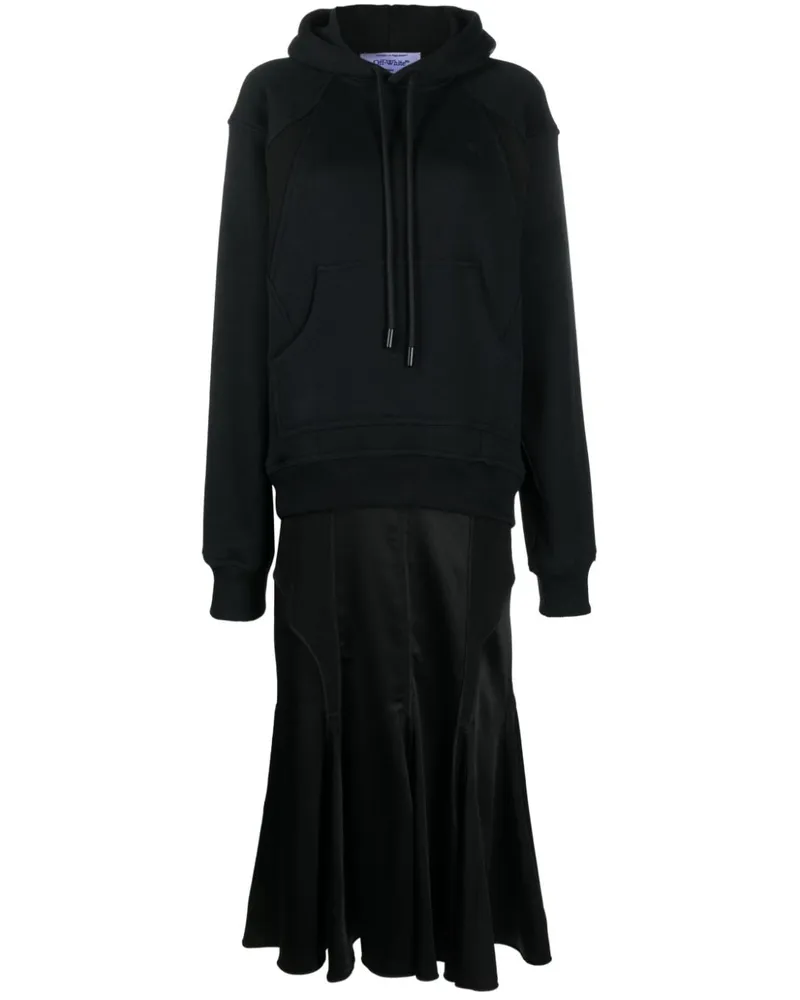OFF-WHITE Besticktes Kleid mit Kapuze - Schwarz Schwarz