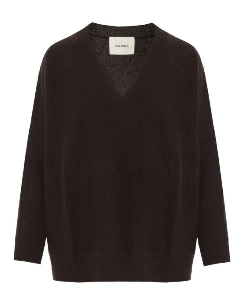 Lisa Yang Kenny Pullover mit V-Ausschnitt - Braun Braun