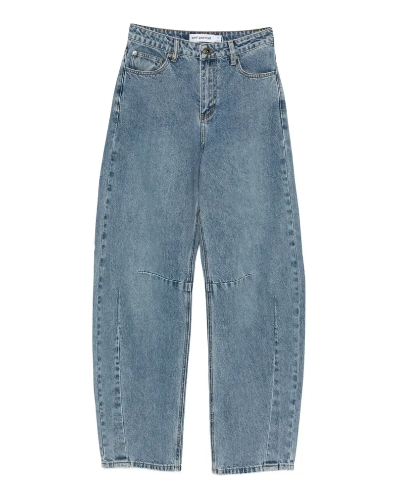 Self-Portrait seam-detail jeans - Blau Blau
