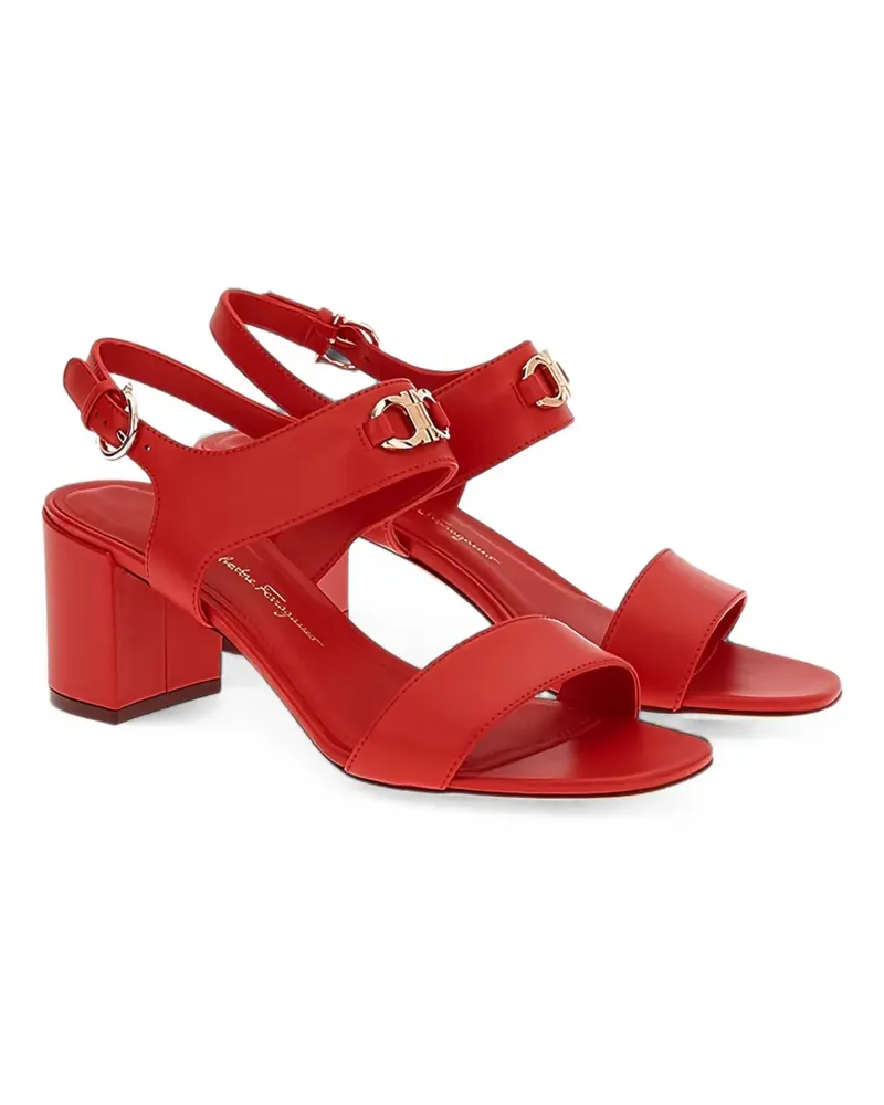 Ferragamo Sandalen mit Gancini-Schild - Rot Rot