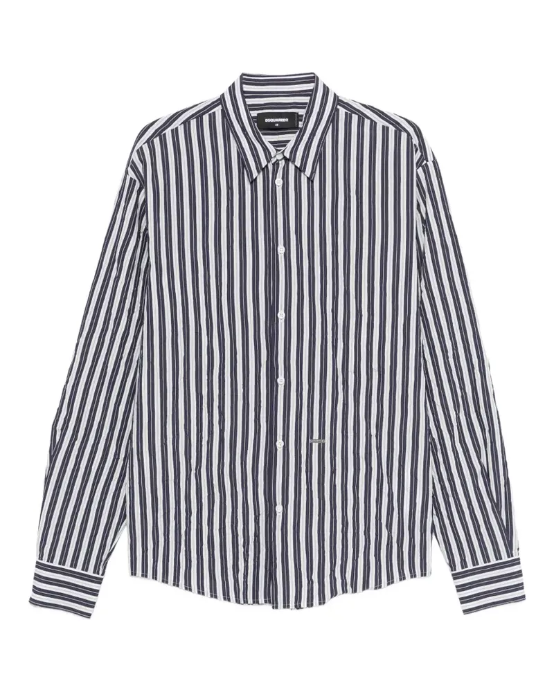 Dsquared2 Gestreiftes Hemd - Blau Blau