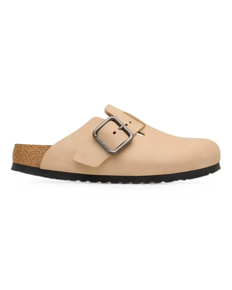 Birkenstock buckle-fastening leather mules - Nude Nude