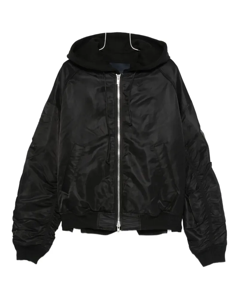 JUUN.J hooded bomber jacket - Schwarz Schwarz