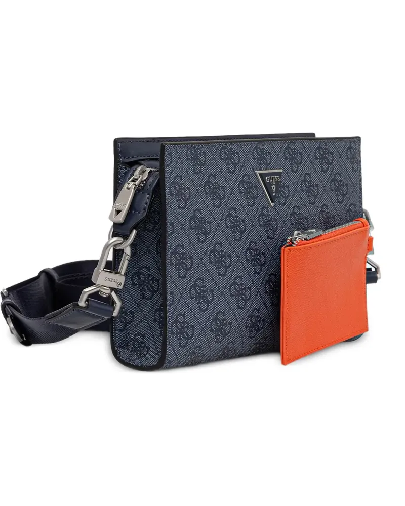 Guess Milano Kuriertasche mit Logo-Monogramm - Blau Blau