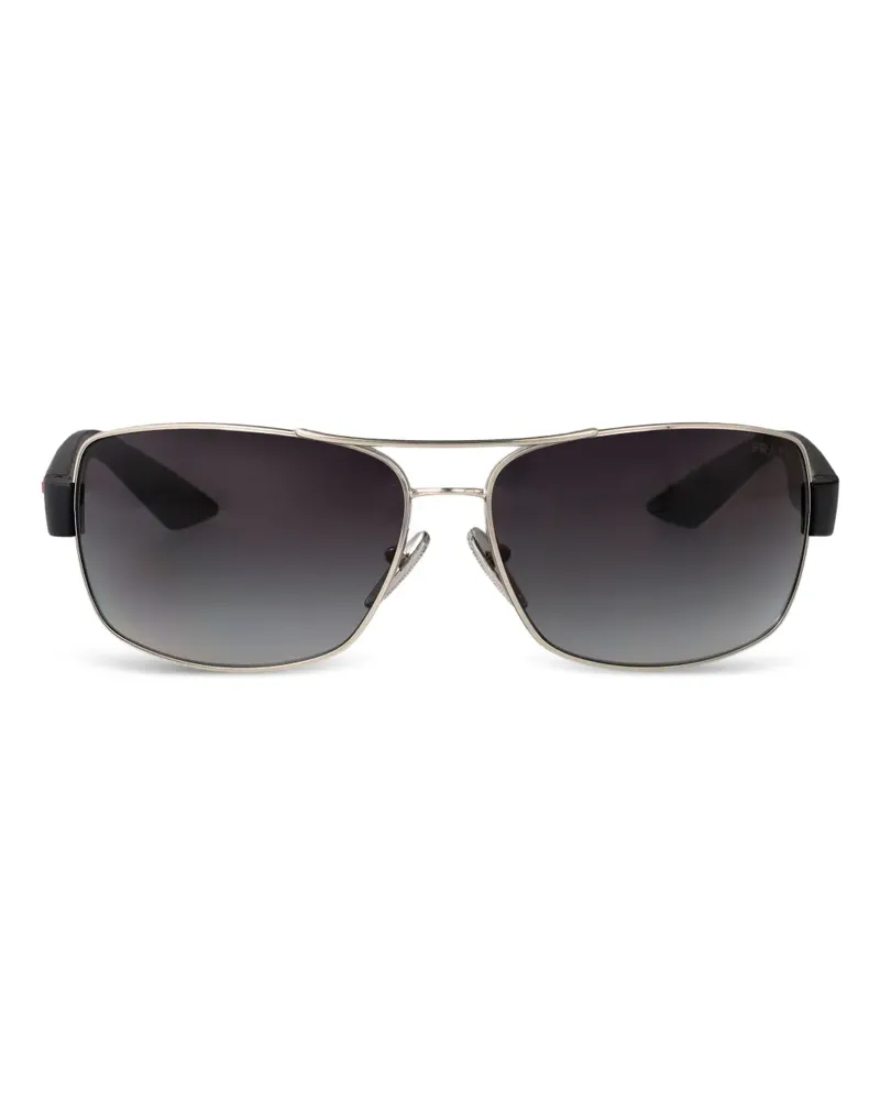 Prada Eckige Sonnenbrille - Schwarz Schwarz