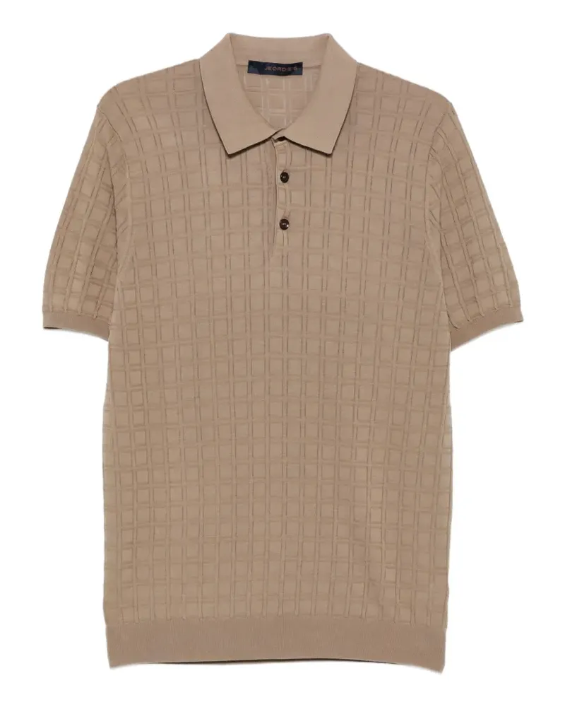 Jeordie's Poloshirt mit Karomuster - Nude Nude
