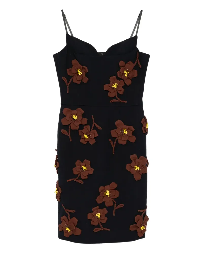 SHUSHU/TONG Minikleid mit Blumenstickerei - Blau Blau