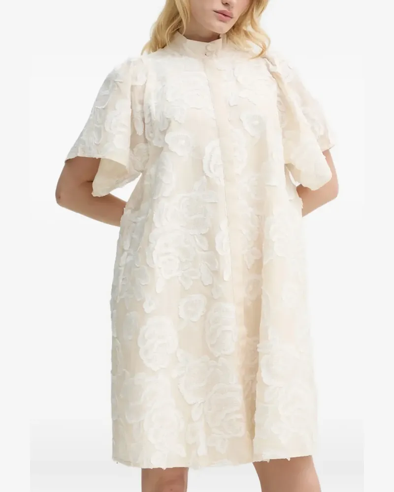 BRUUNS BAZAAR Calamus Philly floral high-neck dress - Weiß Weiß