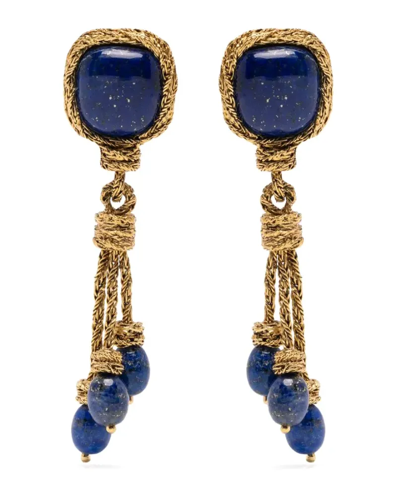 Aurélie Bidermann Miki Ohrclips mit Lapislazuli - Gold Gold