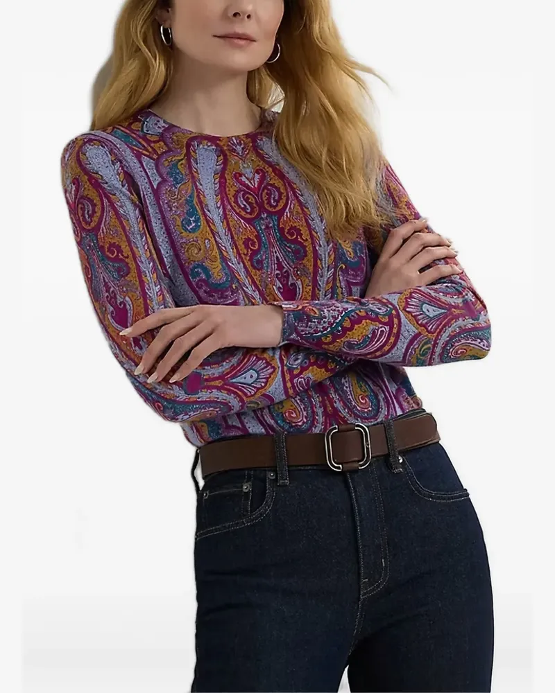 Ralph Lauren Pullover mit Paisley-Print - Violett Violett