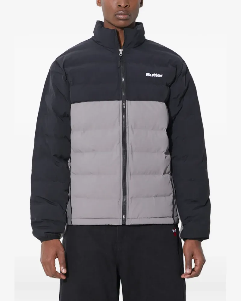 Butter Goods colour-block puffer jacket - Schwarz Schwarz
